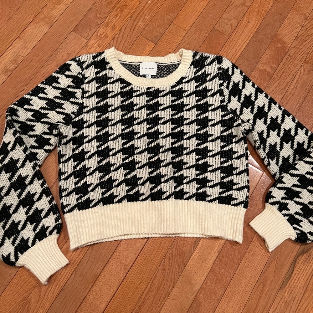 pink rose sweater